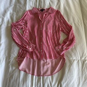 Velvet Heart Red & White Striped Button-Down Shirt